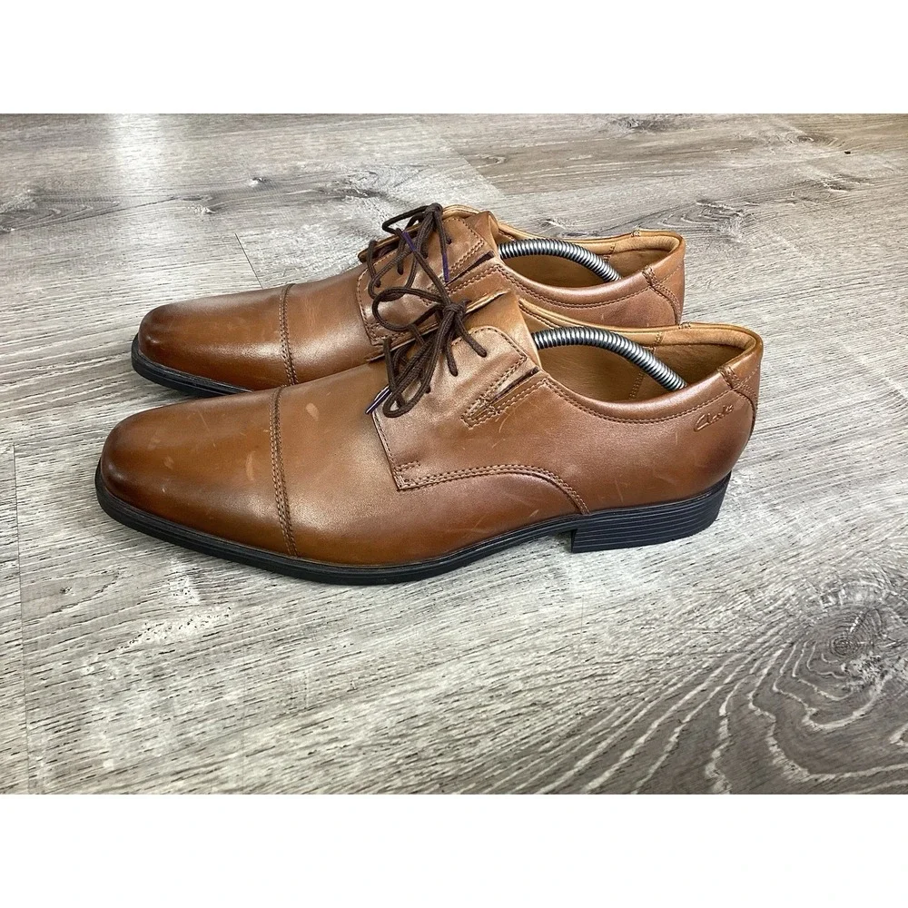 Clarks Collection Mens Size 11.5 Brown Dress Shoes 15770 Tilden Shoes